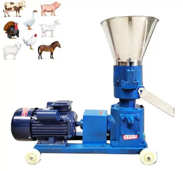 Whole Full Automatic Poultry Feed Wood Pellet Making Machine/Flat Die Granule Mill 100kg/Hr